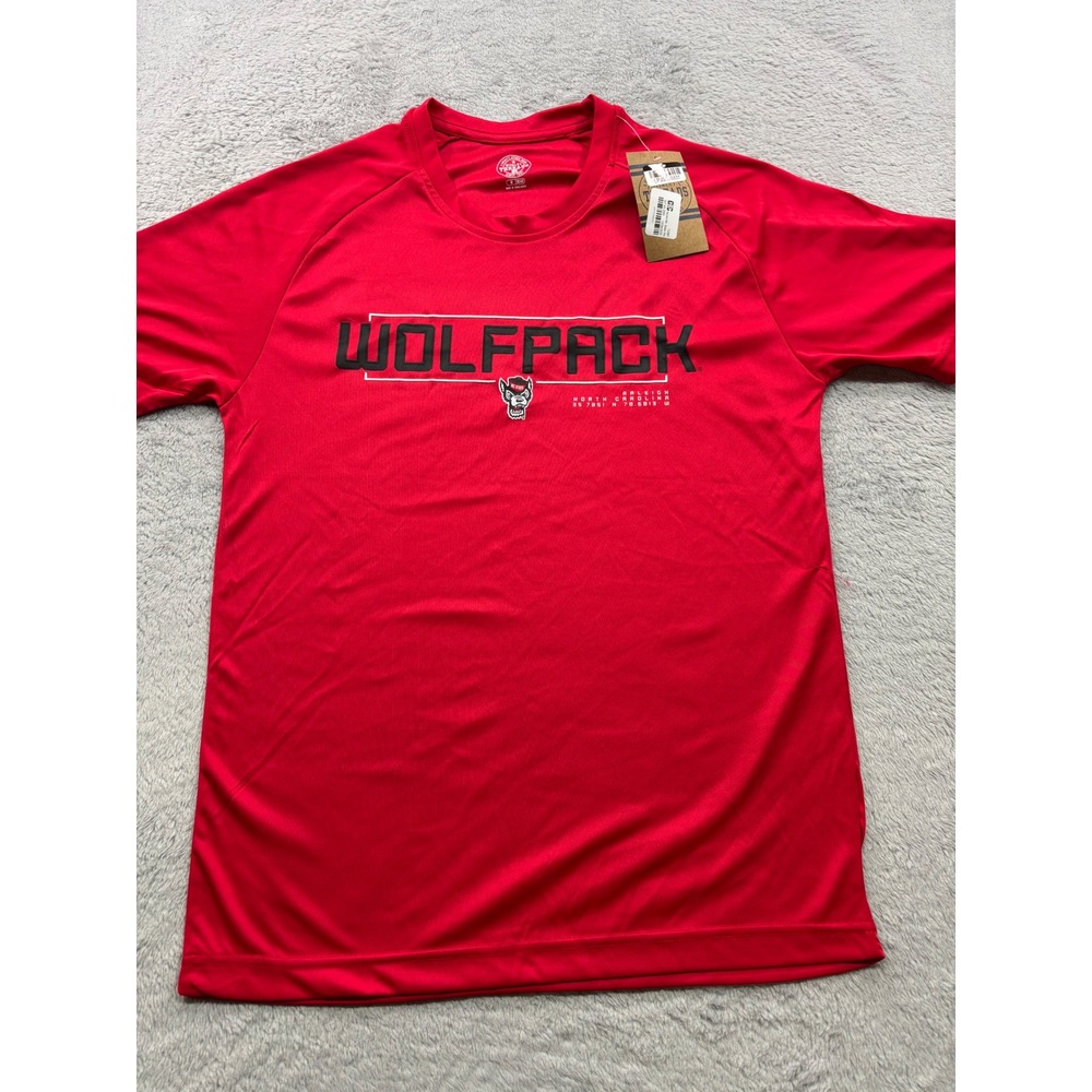 NC State Wolfpack Mens Medium Red Performance‎ T-Shirt by Rivalry Threads NWT